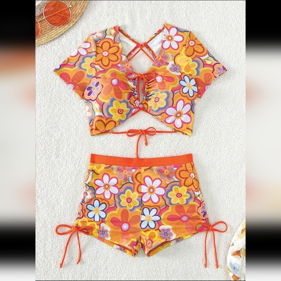 70S PRINTED BATHING SUIT - Picture 5 of 9